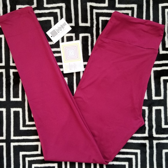 LuLaRoe Pants & Jumpsuits Nwt Lularoe Tc Leggings Solid Raspberry